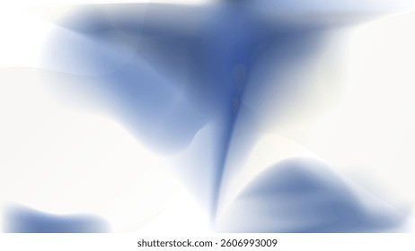 Modern minimalist blue fluid gradient on white background. Social ads banner or Landing page.