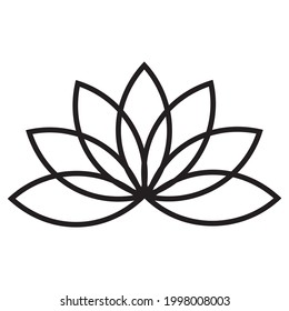 modern minimalist bold line lotus flower illustration