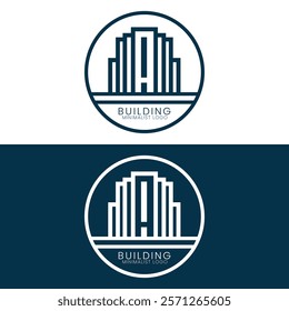 Modern Minimalist Building Real estate logo