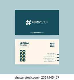 Diseño moderno de tarjetas de visita minimalista