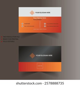 Modern minimalist business card design both side