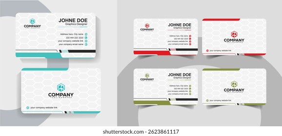 Modern and minimalist business card design vector template