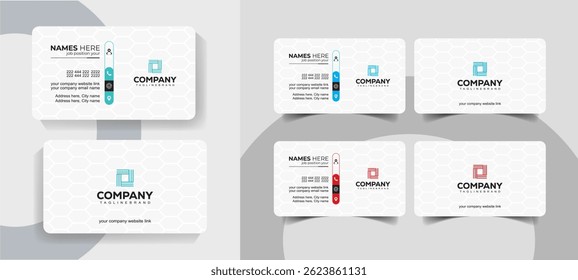 Modern and minimalist business card design vector template