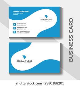 Modern minimalist business card and name card vector