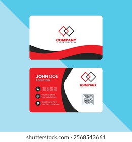 Modern minimalist business card and name card vector