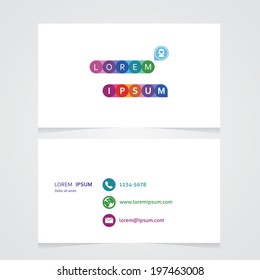 the modern minimalist business card with a place for an icon