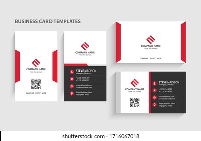 Modern Minimalist Business Card Template - Corporate Identity Template.