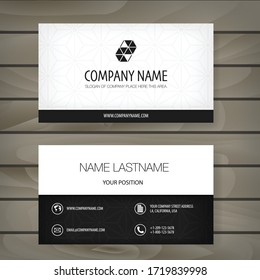 Modern Minimalist Business Card Template. Corporate Business Card Design Vector Simple Style. Branding, Stationary.