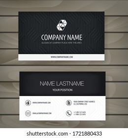 Modern minimalist business card template. Corporate Business Card Design vector simple style. Branding, stationary. - Shutterstock ID 1721880433