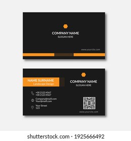 Modern minimalist business card template. Corporate Business Card Design vector simple style. Branding, stationery.