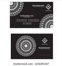 Modern minimalist business card template. Corporate Business Card Design vector simple style.