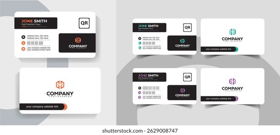 Modern Minimalist Business Card Template Set for Personal and Corporate Use