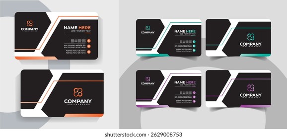 Modern Minimalist Business Card Template Set for Personal and Corporate Use