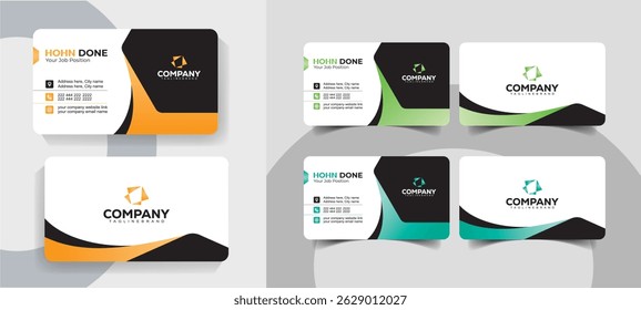 Modern Minimalist Business Card Templates Clean and Professional Design Set