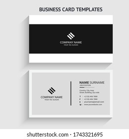 Modern and minimalist business card vector design template. Horizontal layout. editable business card vector. Perfect for your company. Vector illustration design. Print ready.