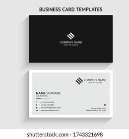 Modern and minimalist business card vector design template. Horizontal layout. editable business card vector. Perfect for your company. Vector illustration design. Print ready.