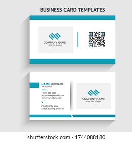 Modern and minimalist business card vector design template. Horizontal layout. editable business card vector. Perfect for your company. Vector illustration design. Print ready.