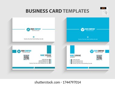 Modern and minimalist business card vector design template. Horizontal layout. editable business card vector. Perfect for your company. Vector illustration design. Print ready.