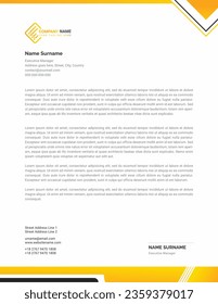 Moderna plantilla minimalista de empresa y membrete corporativo. escritura de cv profesional que se puede usar para cada solicitud de trabajo.