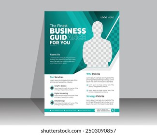 Modern minimalist business flyer, Brochure design, advertising poster design, A4 poster template