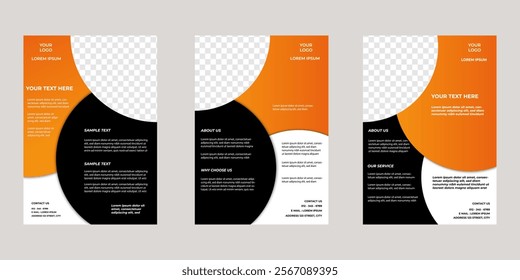 modern minimalist business flyer template for promotional marketing. A4 design size