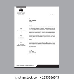 Modern Minimalist Business Style Letterhead Template Stock Vector ...