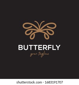 modern minimalist butterfly logo for cosmetic symbol and any related business