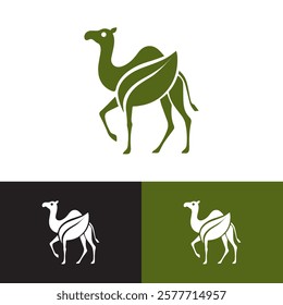 Modern Minimalist Camel Logo Design Vector Illustration