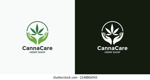 Modern Minimalist Cannabis Design Logo