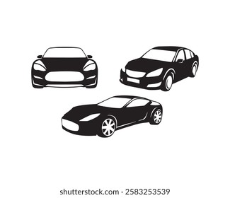 Modern Minimalist Car Icons: Sleek and Simple Automotive Logo Designs