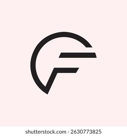 Modern Minimalist CF or FC Logo Design