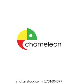 Modern minimalist chameleon logo. Icon vector.