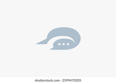 Modern minimalist chat box logo 