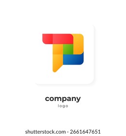 modern minimalist chat message abstract logo