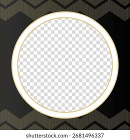Modern Minimalist Circle Frame with Geometric Line Ornament Decoration