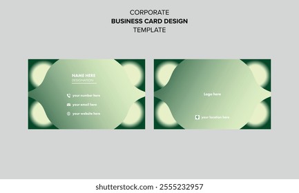 modern minimalist clean corporate business card, name card and visiting card design template with gradient color.