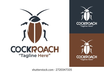 Un moderno diseño minimalista del logotipo de la cucaracha creado para marcas audaces, temas científicos e identidades visuales no convencionales.