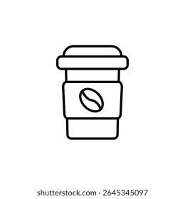 Modern Minimalist Coffee Cup Design With Coffee Bean Illustration