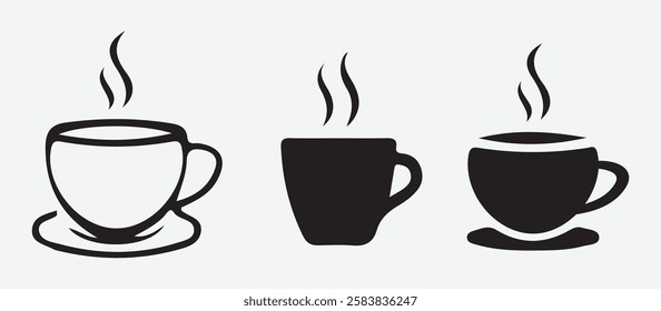 Modern and Minimalist Coffee Mug Symbol for Cafés and Branding