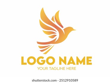 Modern Minimalist Colorful Humming Bird Gradient Logo Design for Businesses Professional Creative Monogram Bird Logo Design for Brands and companies