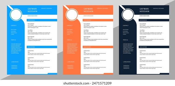 Moderno Minimalista Empresa Entrevista CV Currículum de Plantilla.Trabajo Empresa Empleo Profesional Simple Infografía Elegante Carta de Cubierta.Creativo Personal Limpio Cabecera de Perfil Aplicación Diseño 