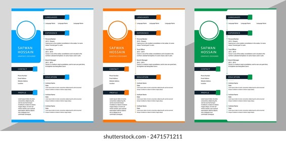 Moderno Minimalista Empresa Entrevista CV Currículum de Plantilla.Trabajo Empresa Empleo Profesional Simple Infografía Elegante Carta de Cubierta.Creativo Personal Limpio Cabecera de Perfil Aplicación Diseño 