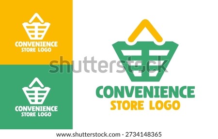 A modern minimalist convenience logo designed for daily market stores and compact retail business branding.