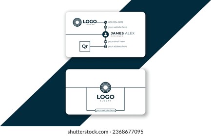 Modern and minimalist corporate business card template design, Colorful business card template with layout organized, nice background
