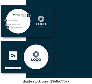 Modern and minimalist corporate business card template design, Colorful business card template with layout organized, nice background