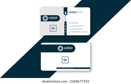 Modern and minimalist corporate business card template design, Colorful business card template with layout organized, nice background