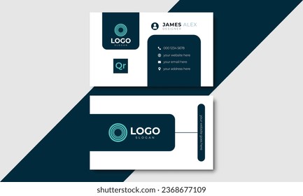 Modern and minimalist corporate business card template design, Colorful business card template with layout organized, nice background