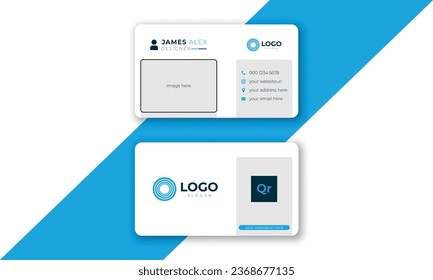 Modern and minimalist corporate business card template design, Colorful business card template with layout organized, nice background