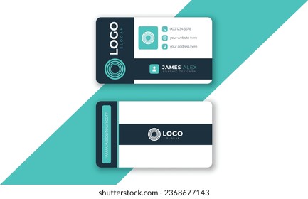 Modern and minimalist corporate business card template design, Colorful business card template with layout organized, nice background