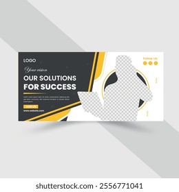 Modern minimalist corporate business facebook cover design 